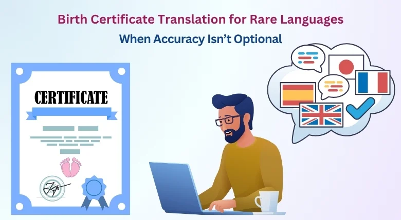 Birth certificate translation service for rare and uncommon languages by professional translators