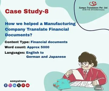 How we helped a Manufacturing Company Translate Financial DocumentsCase Study-8