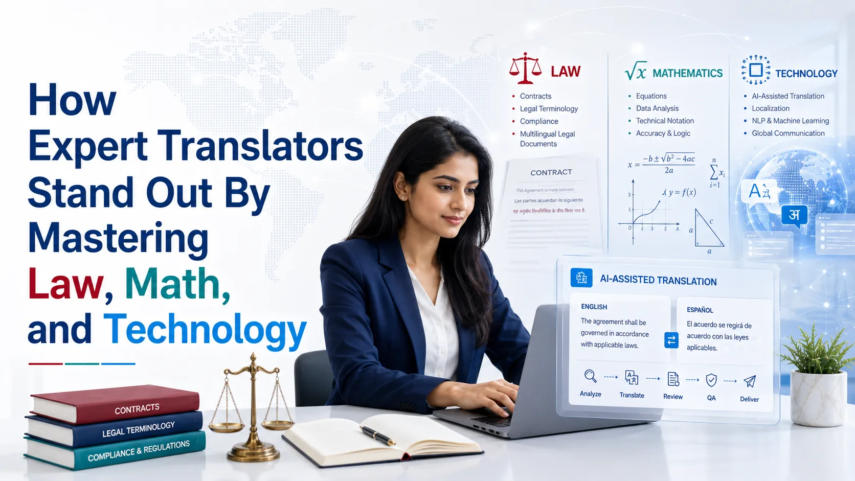 How Expert Translators Stand Out By Mastering Law, Math, and Technology