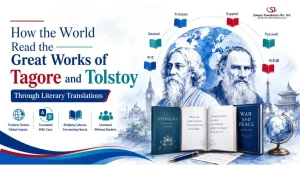 the Great Works of Tagore and Tolstoy Through Literary Translations